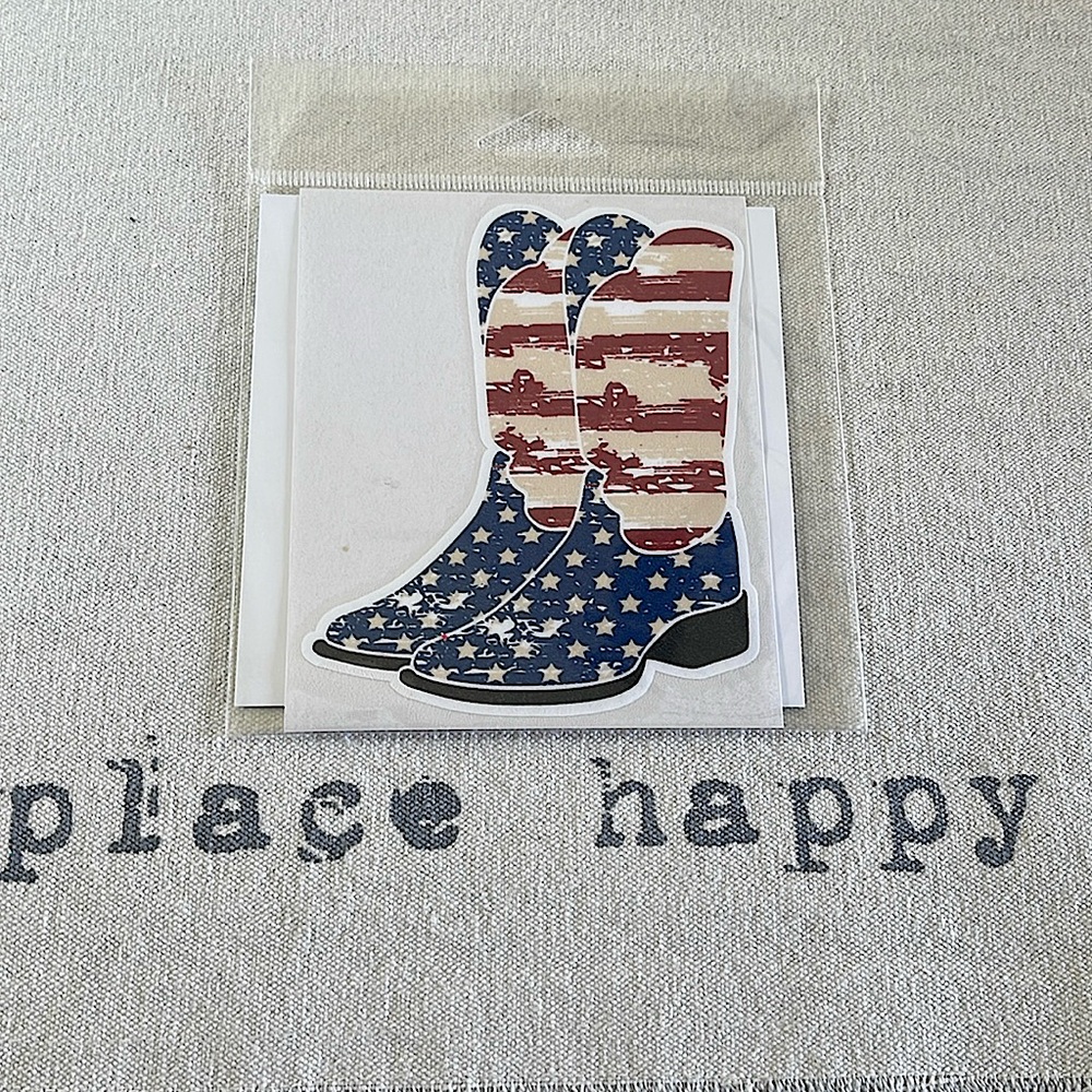 Proud to be American Sticker/ Cabana Sticker/Boot/Western/USA Made